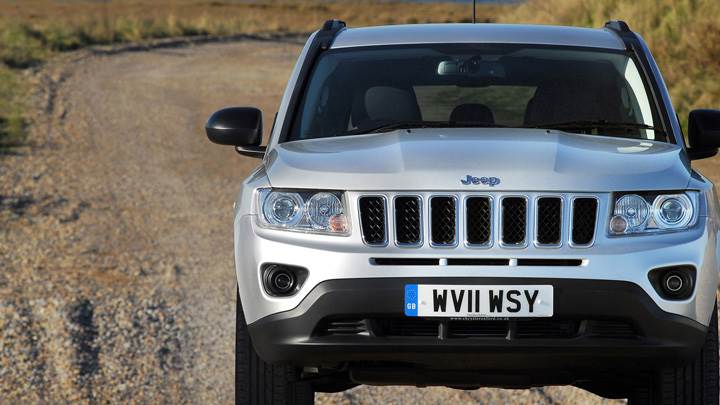 Front Pose Of 2011 Jeep Compass UK In Silver